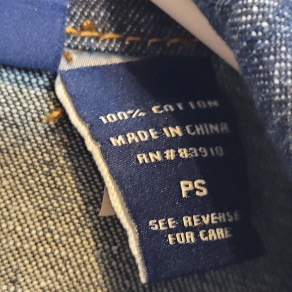 Vintage Bill Blass Petite Denim Trucker Jacket Dark Blue Cotton Size Small Women - Picture 5 of 7